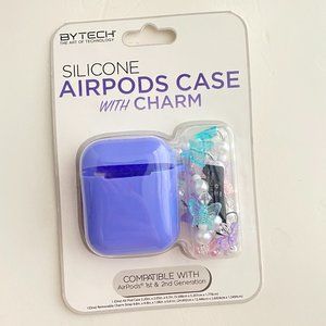 Purple AirPods 1/2 Case with Butterfly charm